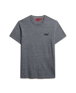 Camiseta m/c básica con logotipo bordado Superdry Eclipse Navy