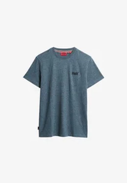 Camiseta m/c básica con logotipo bordado Superdry Scorched Teal