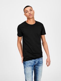 Jack & Jones Black Stretch Plain Basic M / C T-Shirt