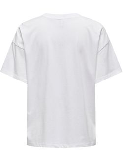 Camiseta m/c "Be blooming" Only Bright White