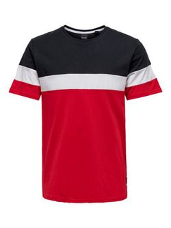 Camiseta m/c combinada tricolor Only & Sons Dark Navy