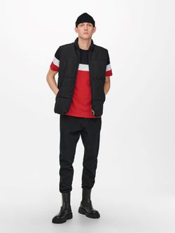 Camiseta m/c combinada tricolor Only & Sons Dark Navy