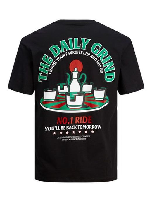 Camiseta m/c con back print Jack & Jones Black