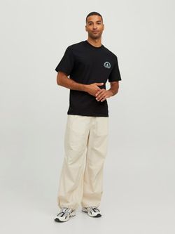 Camiseta m/c con back print Jack & Jones Black