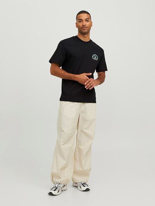 Camiseta m/c con back print Jack & Jones Black