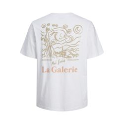Camiseta m/c con back print La Galerire Jack & Jones Bright White