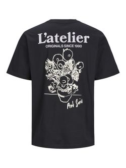 Camiseta m/c con back print L'Atelier Jack & Jones Black
