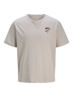 Camiseta m/c con backprint "Authentic pizza" Jack & Jones Moonbean