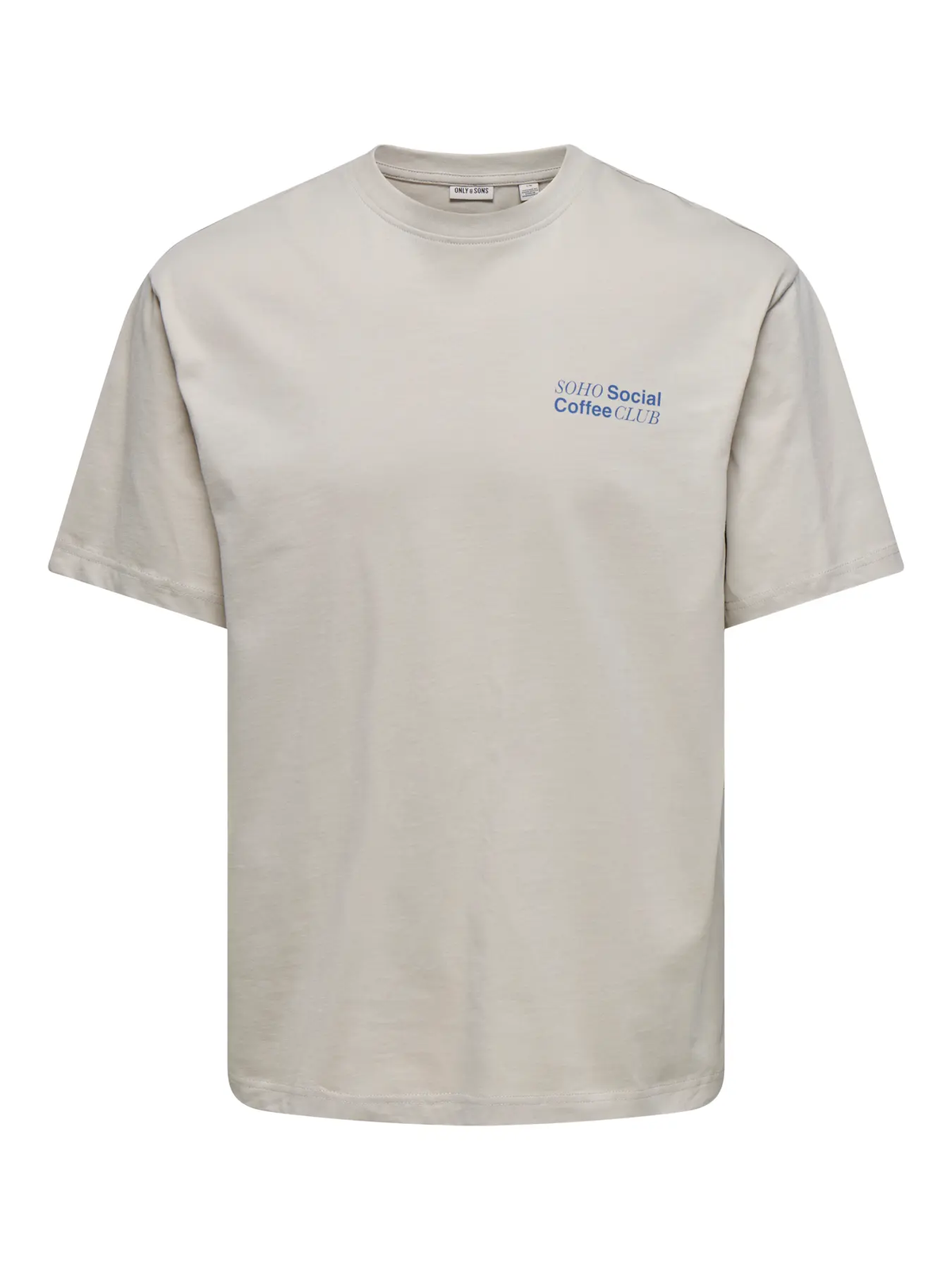 Camiseta m/c con backprint Coffee Club Only & Sons Silver Lining 4XL