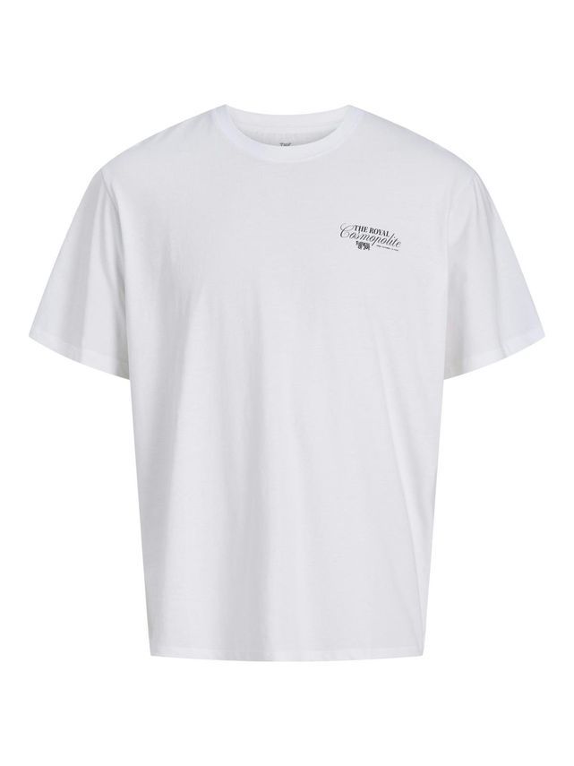 Camiseta m/c con backprint Cosmopolite Jack & Jones Bright White