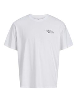 Camiseta m/c con backprint Cosmopolite Jack & Jones Bright White