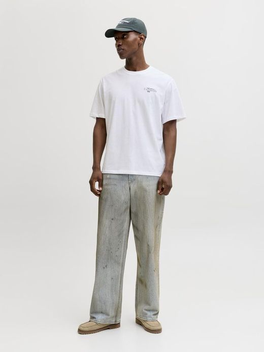 Camiseta m/c con backprint Cosmopolite Jack & Jones Bright White