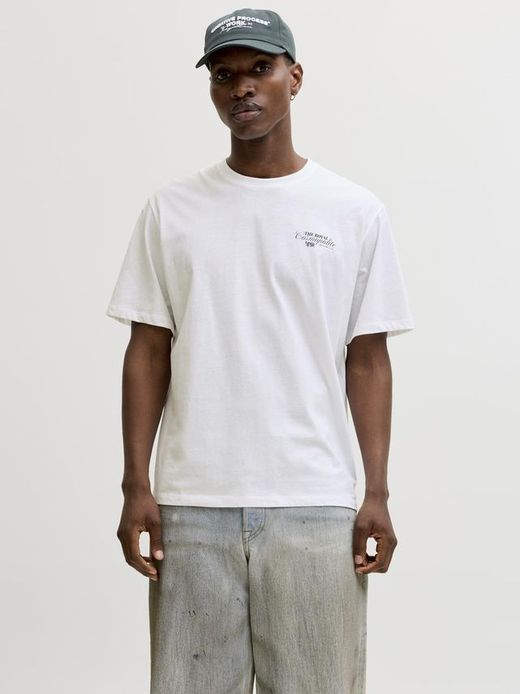 Camiseta m/c con backprint Cosmopolite Jack & Jones Bright White