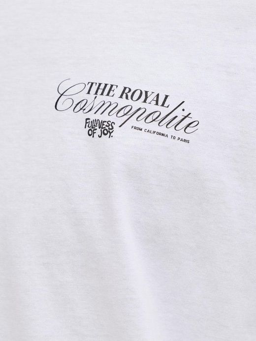 Camiseta m/c con backprint Cosmopolite Jack & Jones Bright White