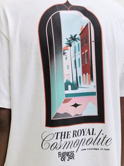 Camiseta m/c con backprint Cosmopolite Jack & Jones Bright White