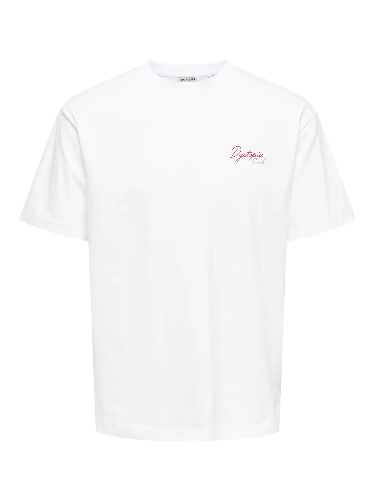 Camiseta m/c con backprint Dystopia Only & Sons Bright White 4XL