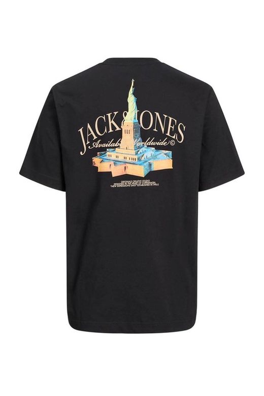 Camiseta m/c con backprint estatua de la libertad Jack & Jones Black