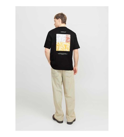 Camiseta m/c con backprint Jack & Jones Black
