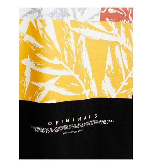 Camiseta m/c con backprint Jack & Jones Black