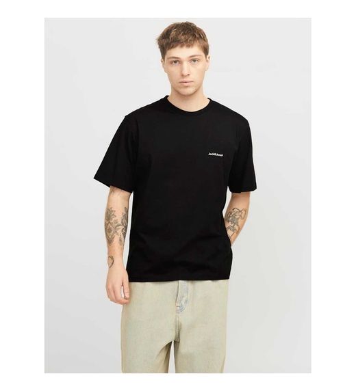 Camiseta m/c con backprint Jack & Jones Black