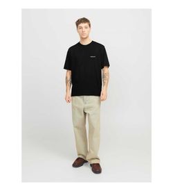 Camiseta m/c con backprint Jack & Jones Black