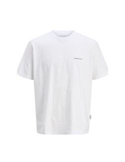 Camiseta m/c con backprint Jack & Jones Bright White