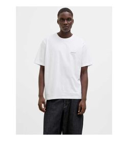 Camiseta m/c con backprint Jack & Jones Bright White