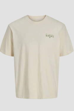 Camiseta m/c con backprint La Dépendance Jack & Jones Antique White