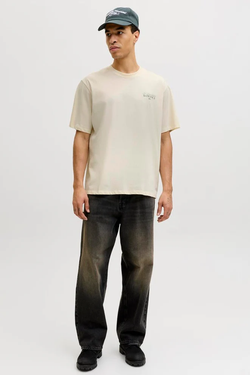 Camiseta m/c con backprint La Dépendance Jack & Jones Antique White