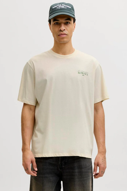 Camiseta m/c con backprint La Dépendance Jack & Jones Antique White