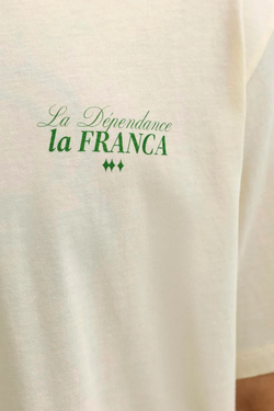 Camiseta m/c con backprint La Dépendance Jack & Jones Antique White