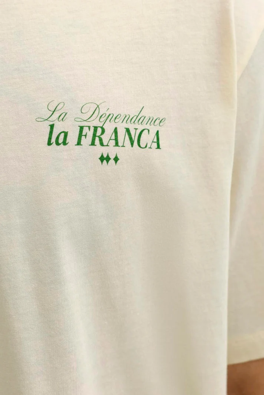 Camiseta m/c con backprint La Dépendance Jack & Jones Antique White