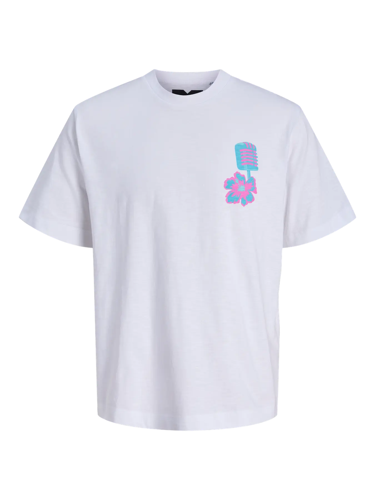 Camiseta m/c con backprint MTV Jack & Jones Bright White