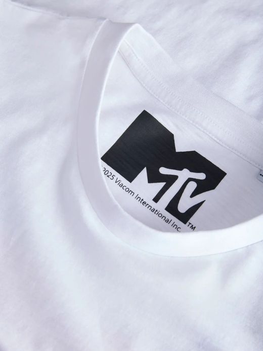 Camiseta m/c con backprint MTV Jack & Jones Bright White
