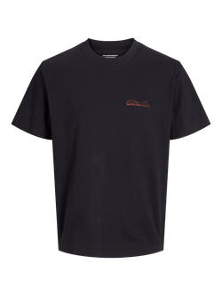 Camiseta m/c con backprint multicolor Jack & Jones Black