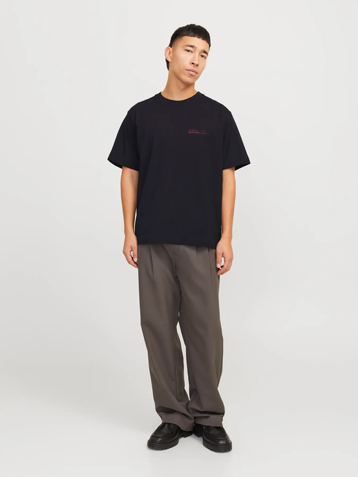 Camiseta m/c con backprint multicolor Jack & Jones Black