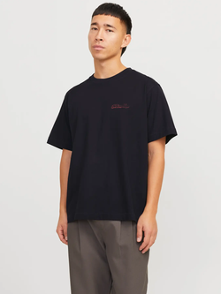 Camiseta m/c con backprint multicolor Jack & Jones Black