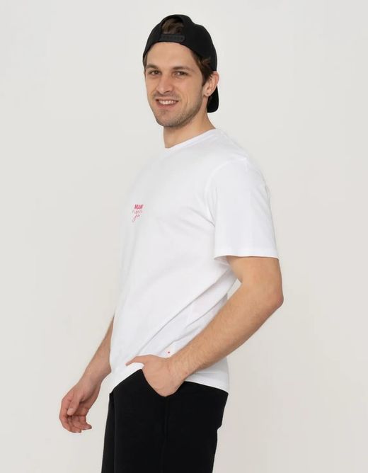 Camiseta m/c con Backprint multicolor Jack & Jones Bright White