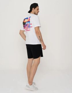 Camiseta m/c con Backprint multicolor Jack & Jones Bright White