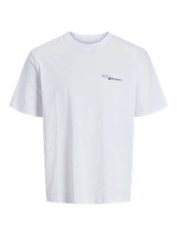 Camiseta m/c con backprint multicolor Jack & Jones Bright White
