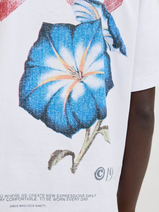 Camiseta m/c con backprint multicolor Jack & Jones Bright White