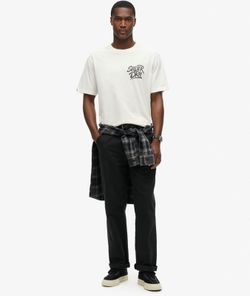 Camiseta m/c con backprint NYC Superdry Off White