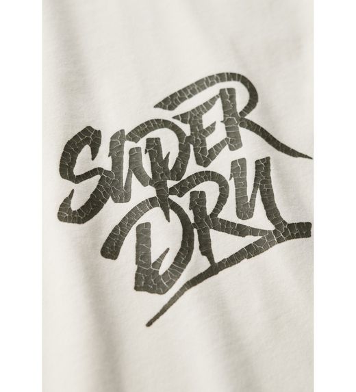 Camiseta m/c con backprint NYC Superdry Off White