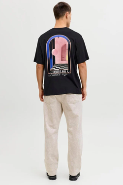 Camiseta m/c con backprint Palace Jack & Jones Black