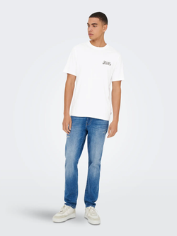 Camiseta m/c con backprint Pepsi Cola Only & Sons Bright White