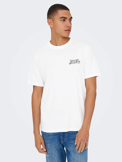 Camiseta m/c con backprint Pepsi Cola Only & Sons Bright White