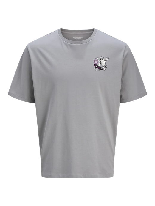 Camiseta m/c con backprint "Skate shop" Jack & Jones Grey