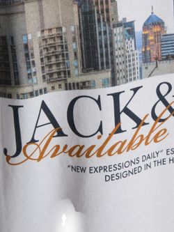 Camiseta m/c con backprint skyline Jack & Jones Bright White