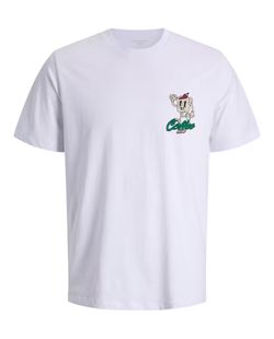 Camiseta m/c con backprint "Slow sunday" Jack & Jones White