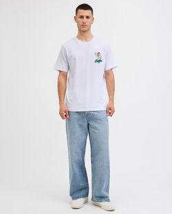 Camiseta m/c con backprint "Slow sunday" Jack & Jones White